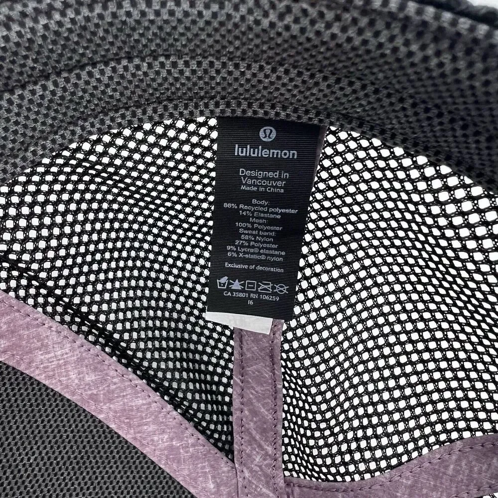 Lululemon Commission Hat Cherry Cola Black Mesh Back Snap Back Ball Cap - Picture 8 of 8